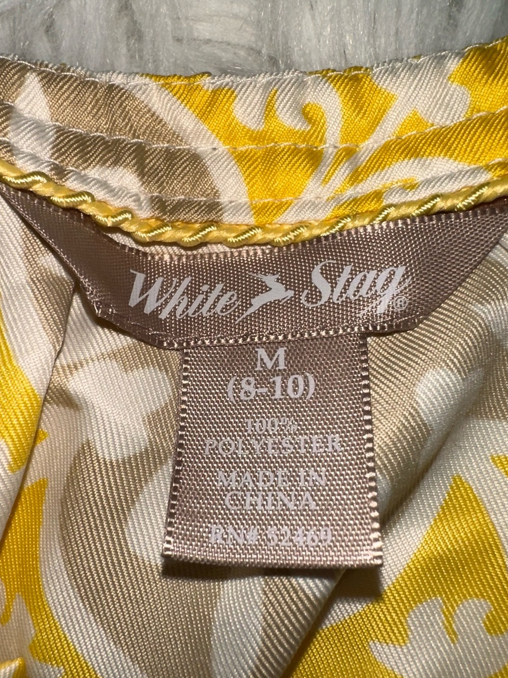 White Stag • Y2K Art Deco Sunny Yellow Floral Tunic - Picture 3 of 12